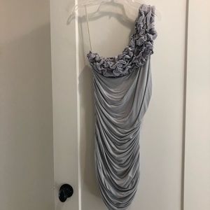 Grey Asymmetric Hem Bodycon by MMCouture